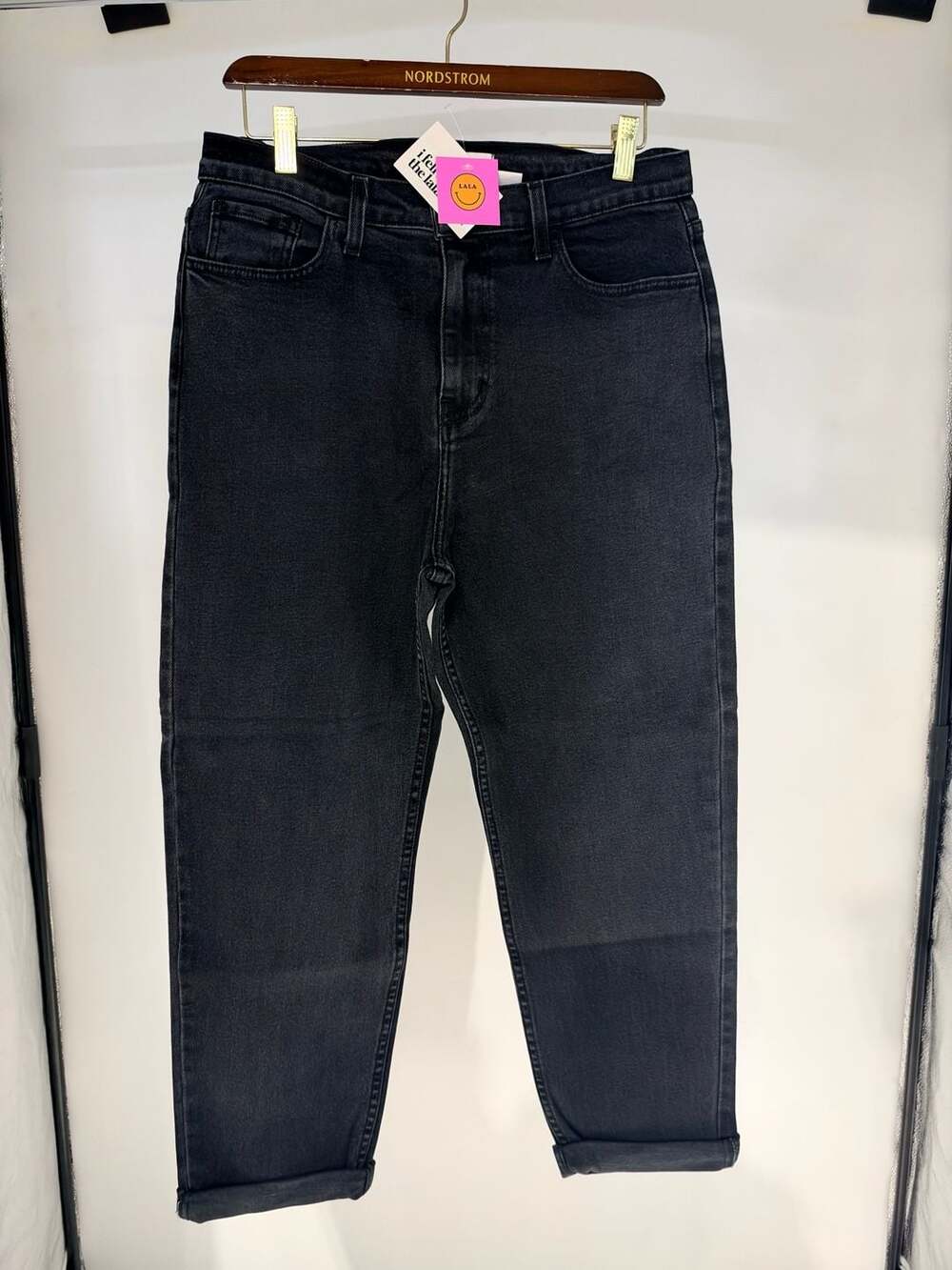 High Rise Dark Wash Straight Leg Jeans Size 15